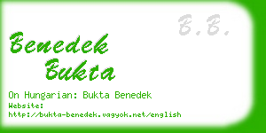 benedek bukta business card